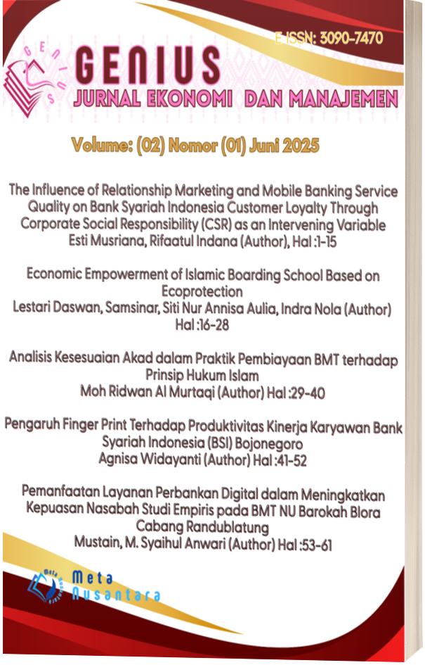 					View Vol. 2 No. 01 (2025):  Jurnal Ekonomi Dan Manajemen
				