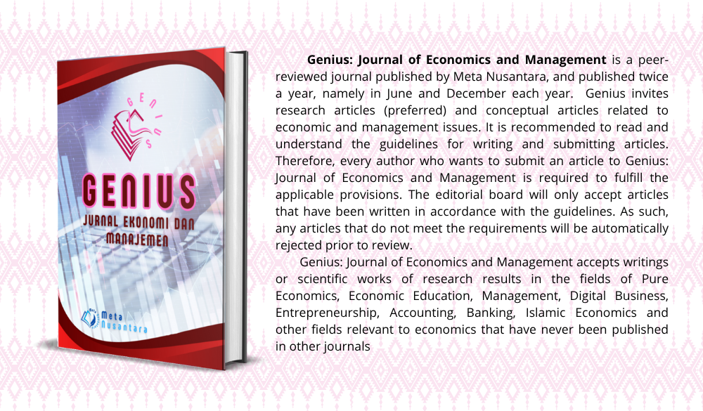 GENIUS : Jurnal Ekonomi dan Manajemen